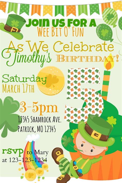 St. Patrick's Day party invitation idea 2