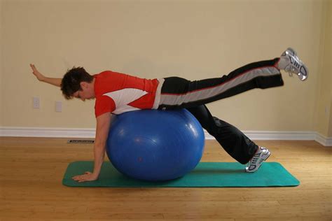 Stability Ball Superman Exercise