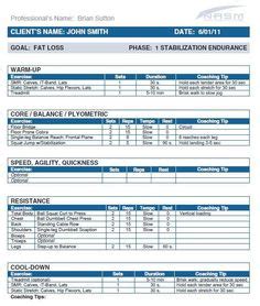 Stabilization Phase Template