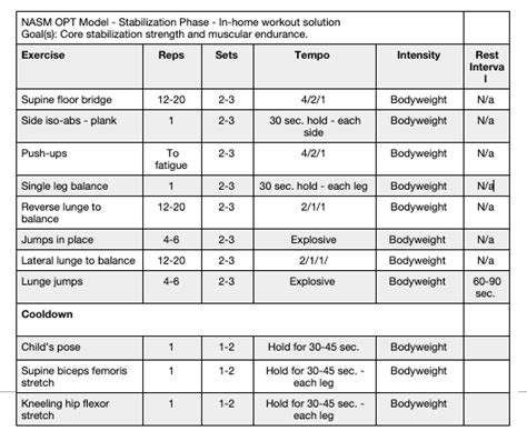 Stabilization Phase Template PDF