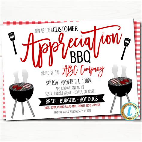 Staff BBQ Invitation Templates