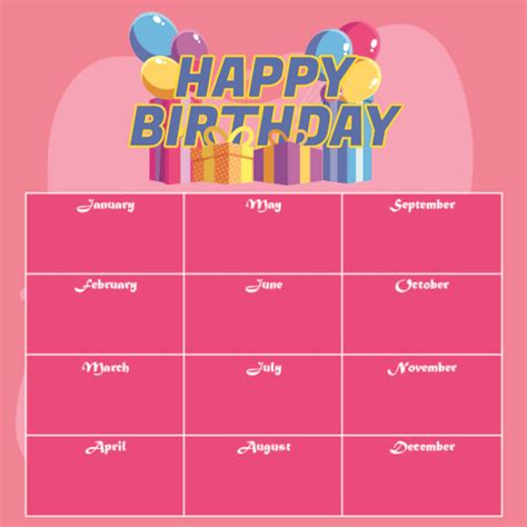 Staff Birthday List Template Example 3