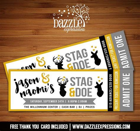 Stag Party Ticket Template Graphics