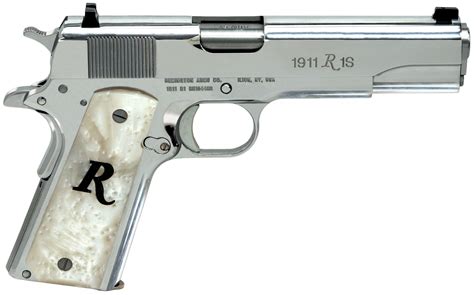 Stainless Steel 1911 45 ACP handgun with trigger upgrades