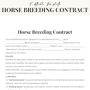 Stallion Breeding Contracts Image 8