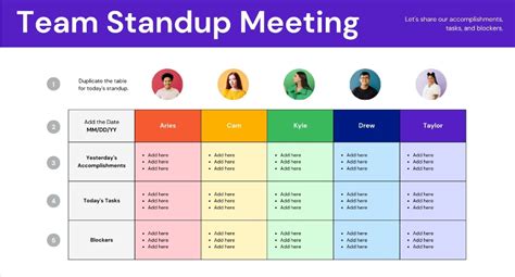 Stand-up Meeting Template