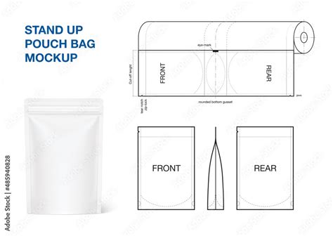 Stand Up Pouch Template Layout