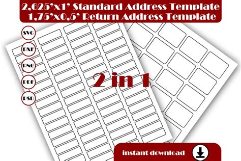 Standard address template