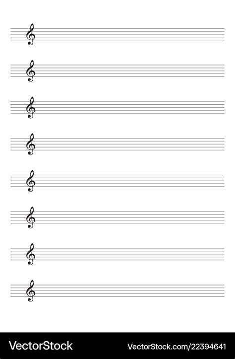 Standard blank sheet music template