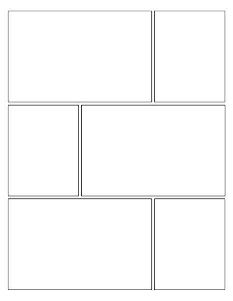 A screenshot of the standard comic book template in Procreate