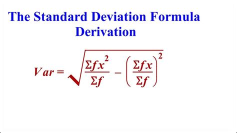 standard deviation formula