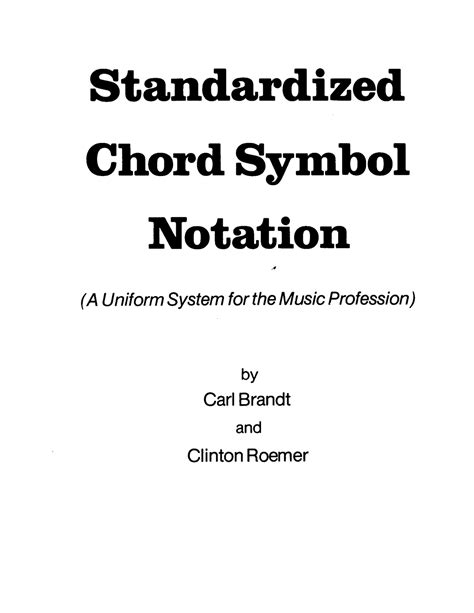 Standardized Symbols and Notation