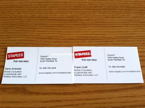 Staples Business Cards Template for Small Business Owner