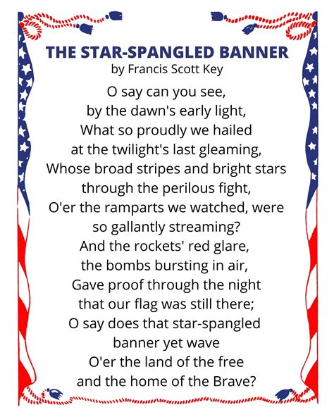 Star Spangled Banner Lyrics Image 1