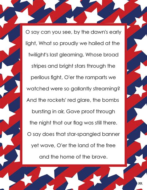 Star Spangled Banner Lyrics Image 6