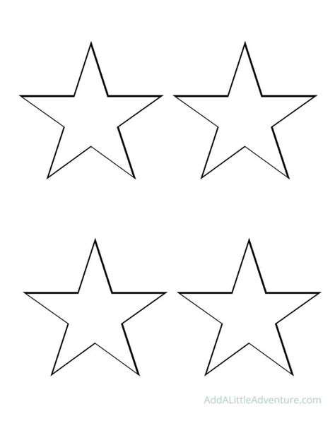 Variety of free star template designs