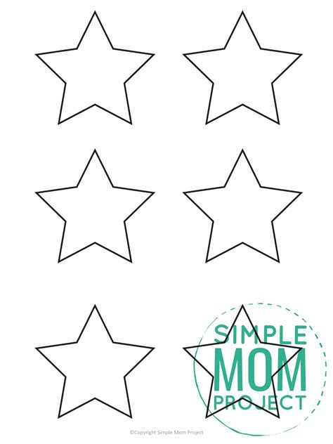 Free star template for kids' party decorations