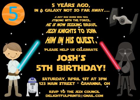 Star Wars Birthday Invitation Template 10