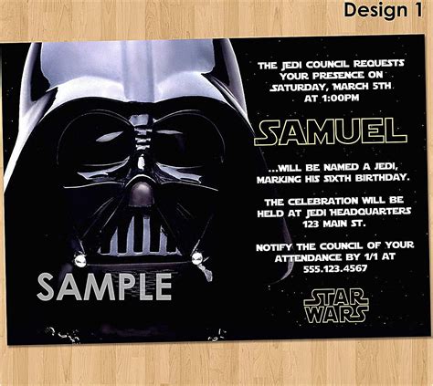 Star Wars Birthday Invitation Template 9