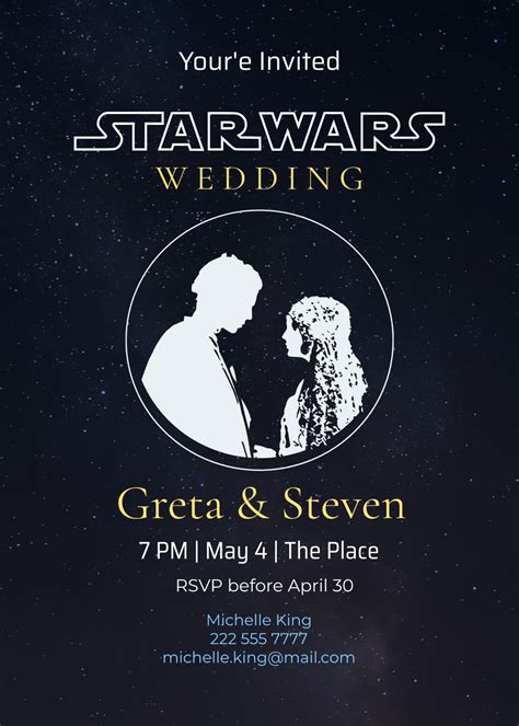 Star Wars Invitation Template Design