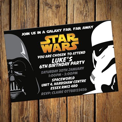 Star Wars Invitation Wording Ideas