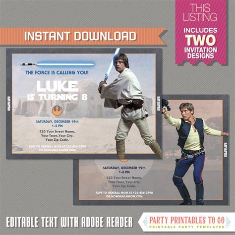 Star Wars Rebel Alliance Invitation Template