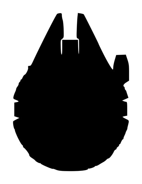 Millennium Falcon Silhouette Template