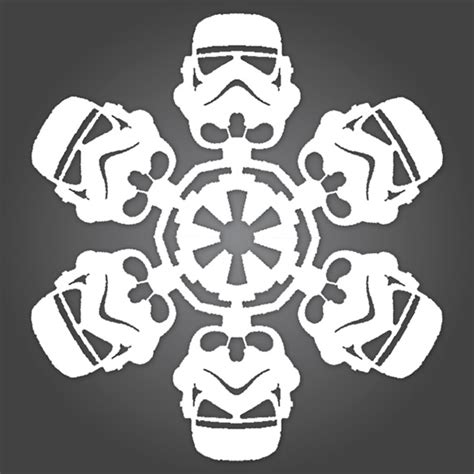 Millennium Falcon Snowflake Template