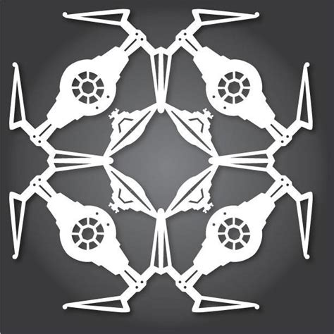 TIE Fighter Snowflake Template