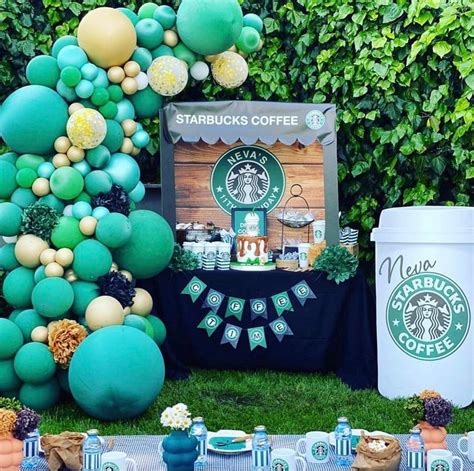 Starbucks Logo Used for Party Decorations