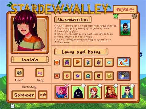 Stardew Valley Profile Template Gallery