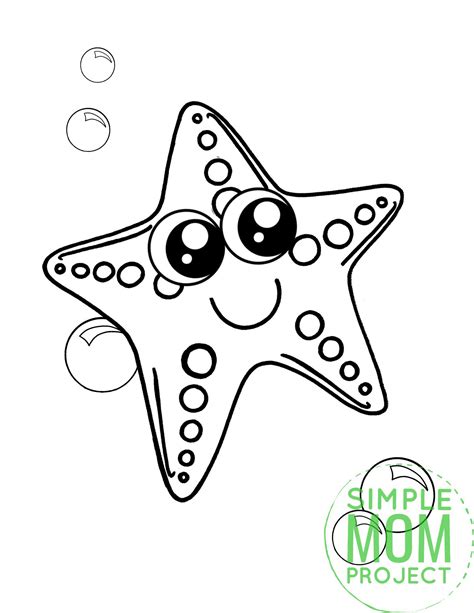 Starfish Coloring Page 2