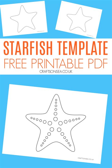 Starfish Craft Template for Arts and Crafts Projects