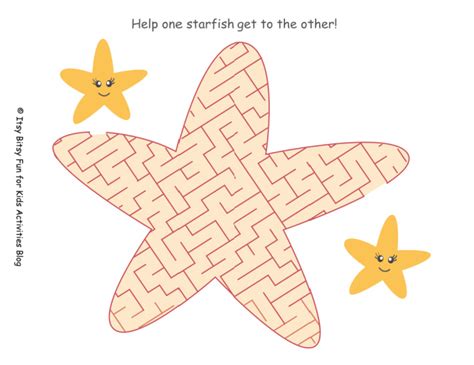 Starfish Maze for Kids