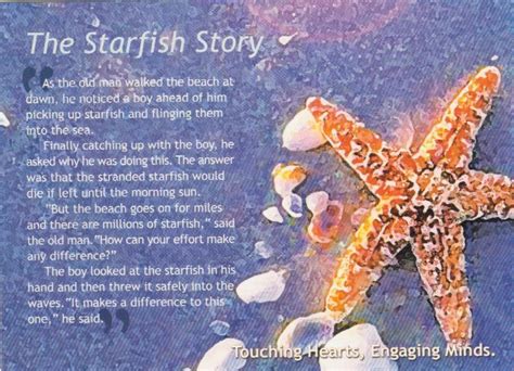 Starfish story inspiring kids