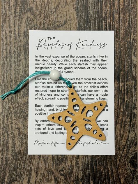 A person using a starfish story template to promote kindness