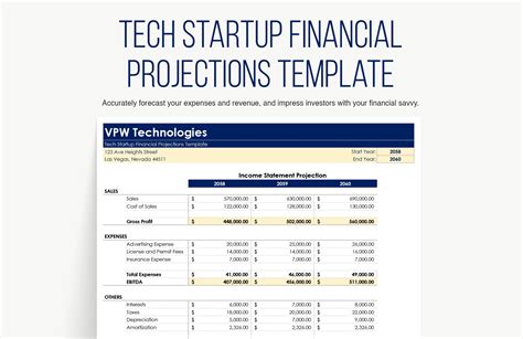 Startup Financial Projections Template Xls Free Download