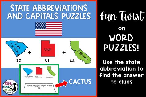 State Abbreviation Puzzles