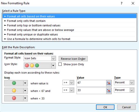 Excel Status Indicators