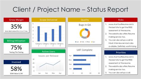 Status Report Template Design