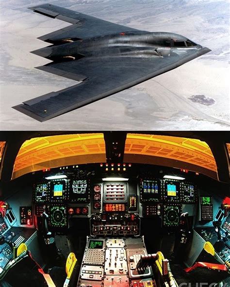 The cockpit of a stealth bomber