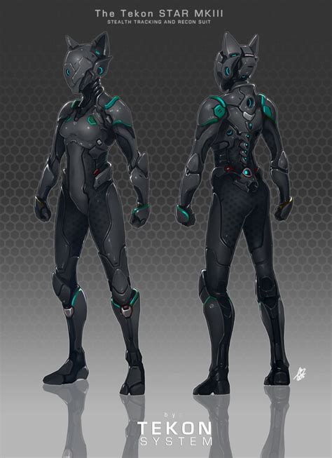 Stealth futuristic armor design