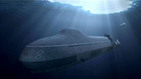 Stealth submarine underwater