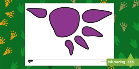 Stegosaurus footprint template