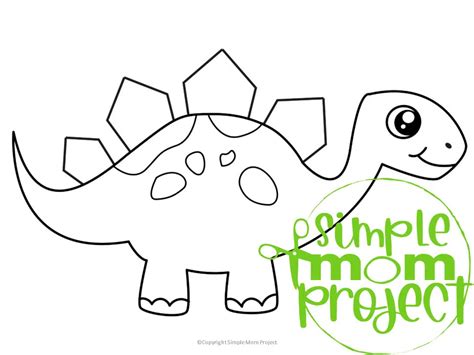 Stegosaurus Template for Kids