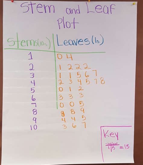 Stem and leaf plot analysis