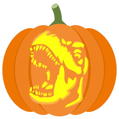 Stencil Dinosaur Pumpkin Carving