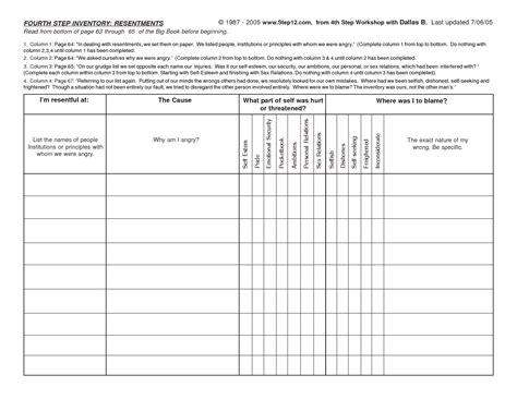 An image of a step 4 worksheet with a pencil and paper