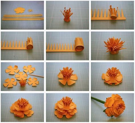 Step-by-step guide to creating paper flowers using svg templates image