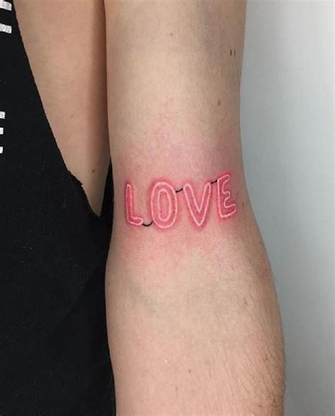 Steps to get a neon sign tattoo example